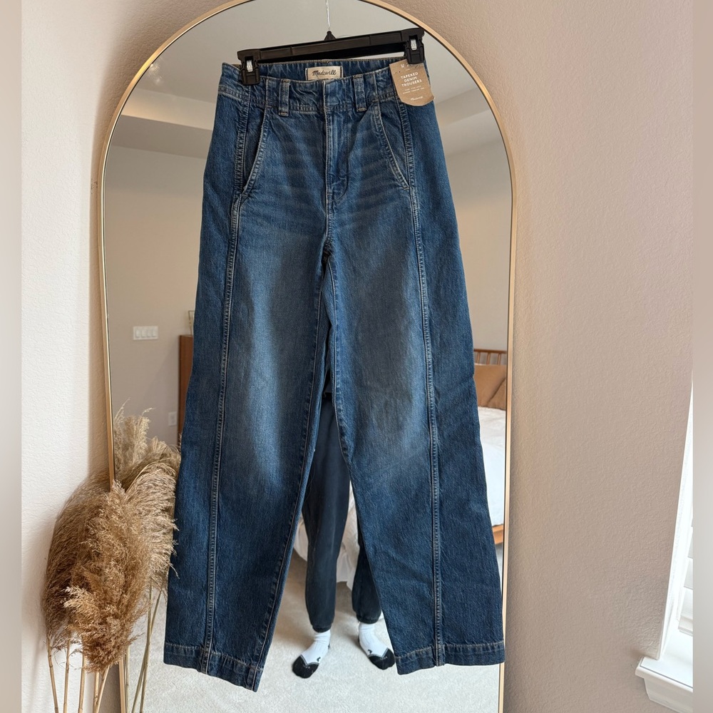 Madewell Tapered Denim Trousers Size 24